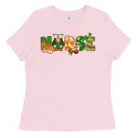 Bubblegum Pink st patricks day nurse with gnome Ladies Tee - NancyCooperArtShop
