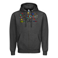 Charcoal Heather au some tribe Zipper Hoodie - CowhideDigitalArt