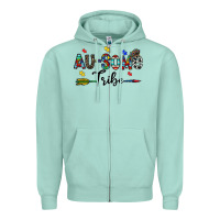 Seafoam au some tribe Zipper Hoodie - CowhideDigitalArt