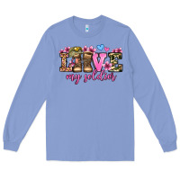Colony Blue love my soldier olivia Long Sleeve Tee - OliviaCreatesArt