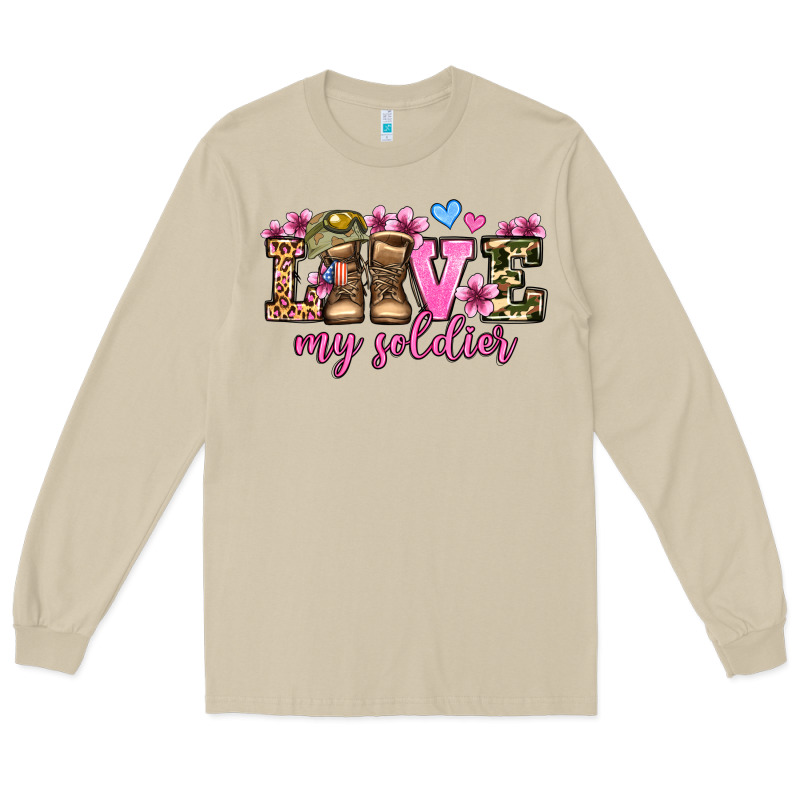 Love My Soldier Olivia Long Sleeve Tee by OliviaCreatesArt | Teevron
