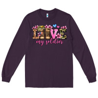 Plum love my soldier olivia Long Sleeve Tee - OliviaCreatesArt
