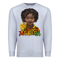 Heather Grey juneteenth black boy Premium Sweatshirt - BarkalooDesign