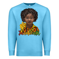 Ocean Blue juneteenth black boy Premium Sweatshirt - BarkalooDesign