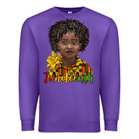 Purple juneteenth black boy Premium Sweatshirt - BarkalooDesign