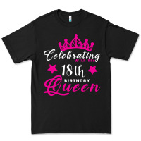 Black Celebrating With the 18th Birthday Queen Premium Tee - Bettercallsaul