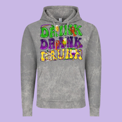 Drink Drank Drunk Mardi Gras Vintage Hoodie Designed By Howdyjamesfarm