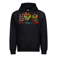 Black peace love fiesta ado Urban Hoodie - AdoDesignShop