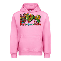 Fuchsia Pink peace love fiesta ado Urban Hoodie - AdoDesignShop