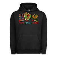Pigment Black peace love fiesta ado Urban Hoodie - AdoDesignShop