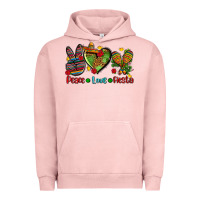 Pigment Salmon peace love fiesta ado Urban Hoodie - AdoDesignShop