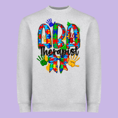 Aba Therapist Heavyweight Sweatshirt Designed By Cowhidedigitalart