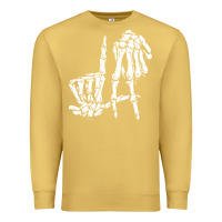 Antique Gold la hand sign lazy diy halloween costume skeleton los angeles pullover Premium Sweatshirt - trangStudio