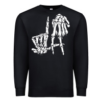 Black la hand sign lazy diy halloween costume skeleton los angeles pullover Premium Sweatshirt - trangStudio