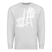 Dove Grey la hand sign lazy diy halloween costume skeleton los angeles pullover Premium Sweatshirt - trangStudio