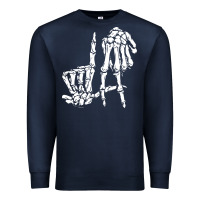 Navy la hand sign lazy diy halloween costume skeleton los angeles pullover Premium Sweatshirt - trangStudio