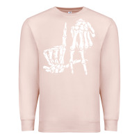 Pale Pink la hand sign lazy diy halloween costume skeleton los angeles pullover Premium Sweatshirt - trangStudio