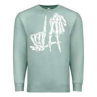 Seafoam la hand sign lazy diy halloween costume skeleton los angeles pullover Premium Sweatshirt - trangStudio