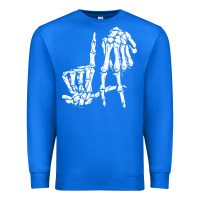 True Royal la hand sign lazy diy halloween costume skeleton los angeles pullover Premium Sweatshirt - trangStudio