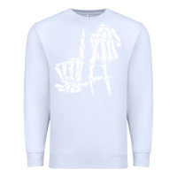 White la hand sign lazy diy halloween costume skeleton los angeles pullover Premium Sweatshirt - trangStudio