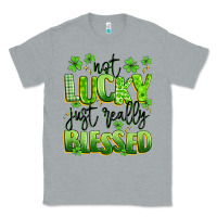 Heather Grey not lucky just really blessed Classic Tee - Artiststas