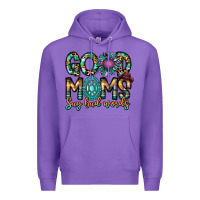 Purple Good Moms Say Bad Words Premium Hoodie - CowhideDigitalArt