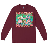 Burgundy Easter gnomes Long Sleeve Tee - OliviaCreatesArt
