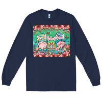 Navy Easter gnomes Long Sleeve Tee - OliviaCreatesArt
