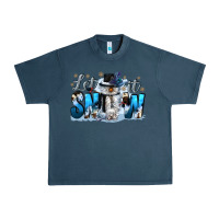 Midnight Navy let it snow Urban Heavy Tee - CowGirlArtShop