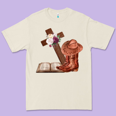 Boots With Bible And Cross Premium Tee Designed By Bettercallsaul