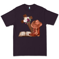 Plum Boots with Bible and cross Premium Tee - Bettercallsaul