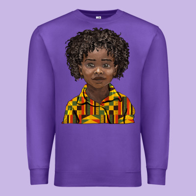 Black Boy Premium Sweatshirt Designed By Barkaloodesign