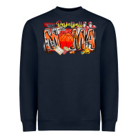 Navy basketball mama Heavyweight Sweatshirt - CowhideDigitalArt