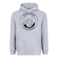 Heather Grey Durango Mountain City - Colorado State Souvenir Gift Heavyweight Hoodie - trangStudio