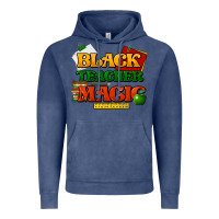 Vintage Denim Black Teacher magic Vintage Hoodie - HowdyJamesFarm