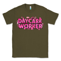 Army Green Breast Cancer Daycare Worker Classic Tee - texasbilliewilder