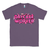Lavender Breast Cancer Daycare Worker Classic Tee - texasbilliewilder