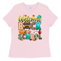 Bubblegum Pink welcome back to school fall Ladies Tee - texasbilliewilder