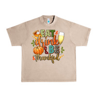 French Oak eat drink and be thankful Urban Heavy Tee - CowGirlArtShop