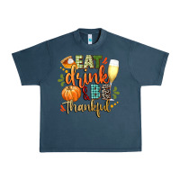 Midnight Navy eat drink and be thankful Urban Heavy Tee - CowGirlArtShop