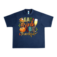 Navy eat drink and be thankful Urban Heavy Tee - CowGirlArtShop
