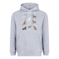 Heather Grey Wolves Of The World Educational Wolf Gift Heavyweight Hoodie - trangStudio