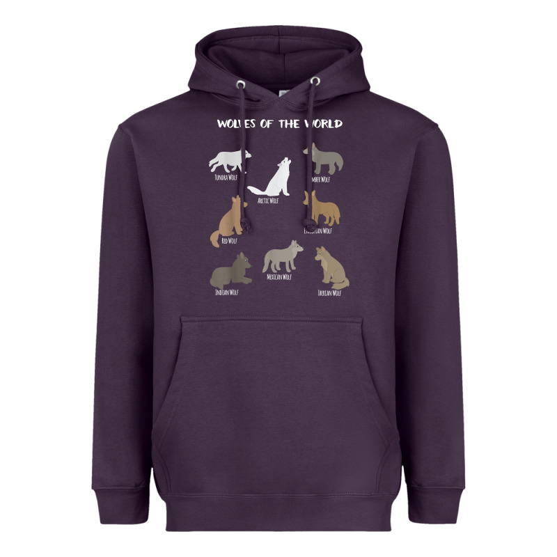 Wolves Of The World Educational Wolf Gift Heavyweight Hoodie by trangStudio | Teevron