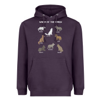 Plum Wolves Of The World Educational Wolf Gift Heavyweight Hoodie - trangStudio