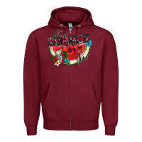 Burgundy sweet summer time Zipper Hoodie - SublimationCraftShop