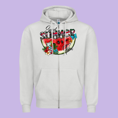 Sweet Summer Time Zipper Hoodie Designed By Sublimationcraftshop