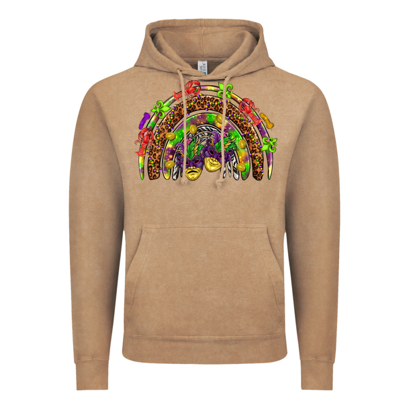 Mardi Gras Rainbow Vintage Hoodie by HowdyJamesFarm | Teevron