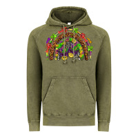 Vintage Olive Mardi Gras rainbow Vintage Hoodie - HowdyJamesFarm