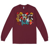 Burgundy ekg tech Long Sleeve Tee - OliviaCreatesArt