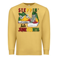 Antique Gold steppin' into juneteenth Premium Sweatshirt - BarkalooDesign